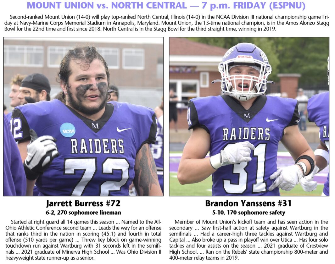 MOUNT UNION vs. NORTH CENTRAL — 7 p.m. FRIDAY (ESPNU) News, Sports